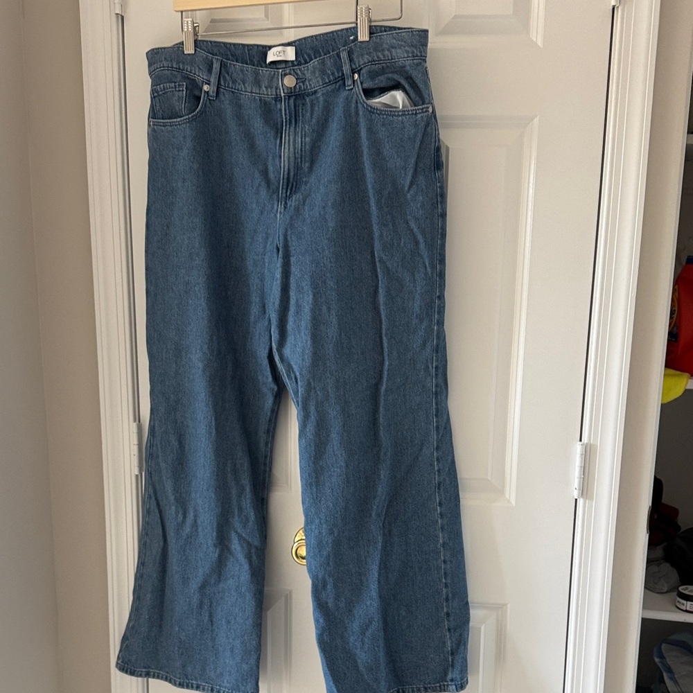 LOFT Denim Flare Jeans in Classic Blue